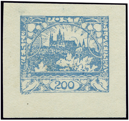 ČSR 1919, Weipert falsificate 200h, postally unused (mint), unique!