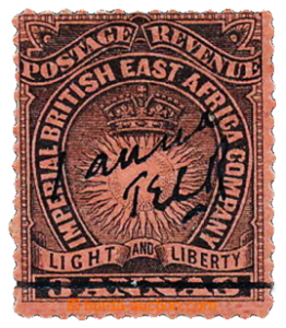 Brit. East Africa 1895, Provisorium Mombasa 1A/3A, ex. only 4 pieces exist, ex. Krieger