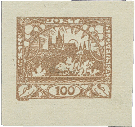 ČSR 1919, Weipert falsificate 100h mint (unused), unique!