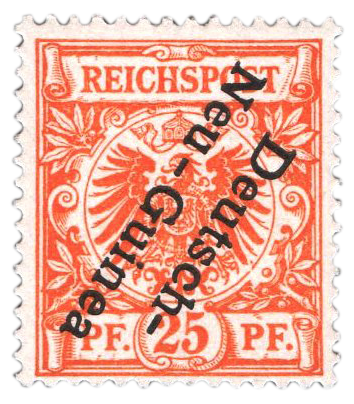 German colony - N. Guinea 1899, 25Pfg, inverted overprint