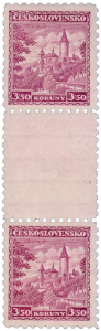 ČSR 1932, meziarší "Křivoklát", z 10 možných je známo 5 exemplářů